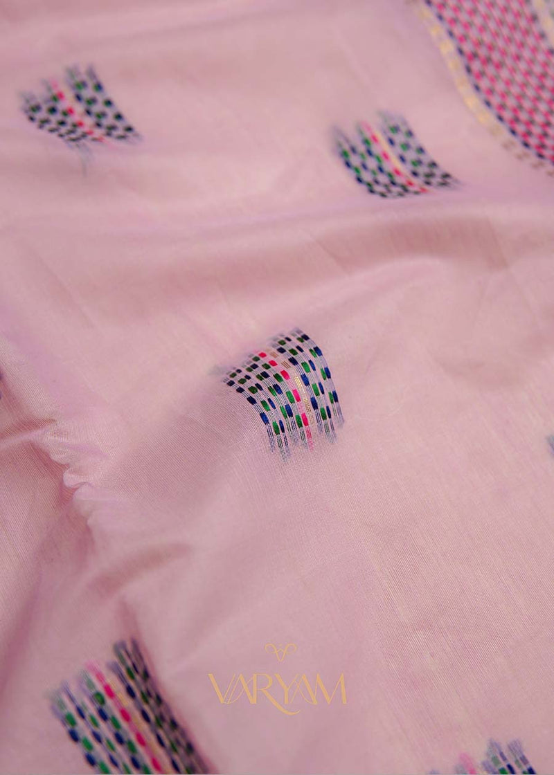 Katha Handloom Baby Pink Saree