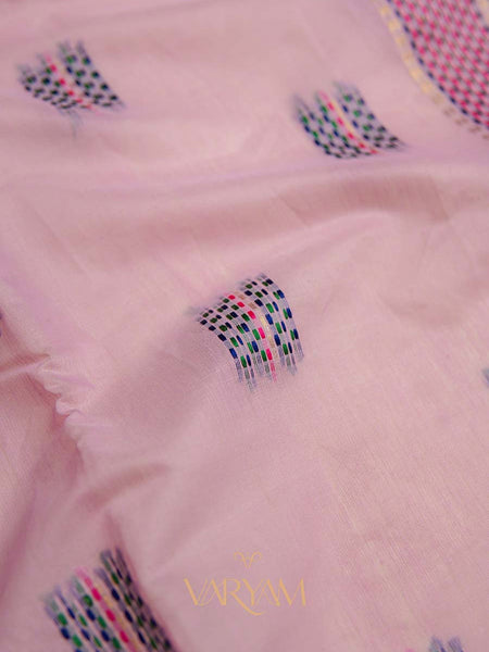 Katha Handloom Baby Pink Saree