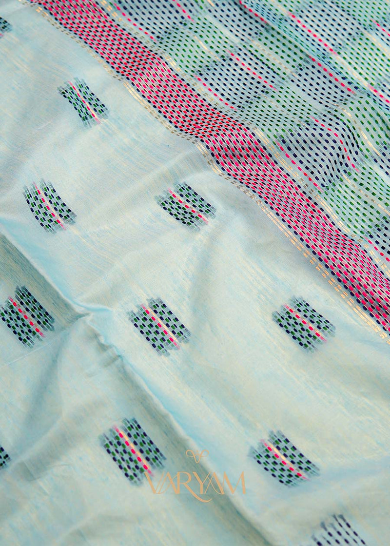 Katha Handloom Blue Saree