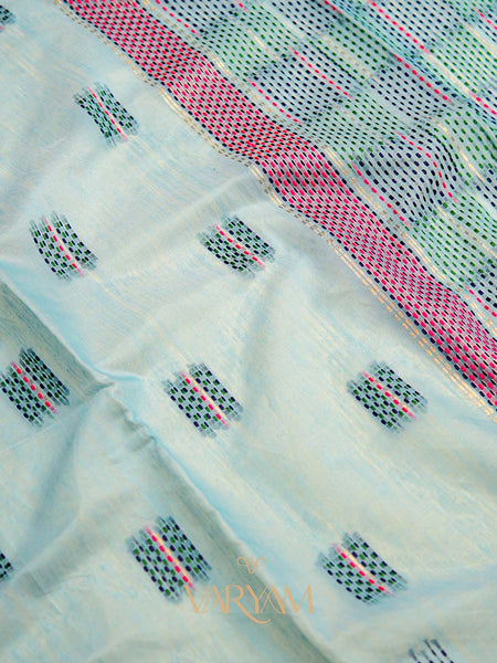 Katha Handloom Blue Saree
