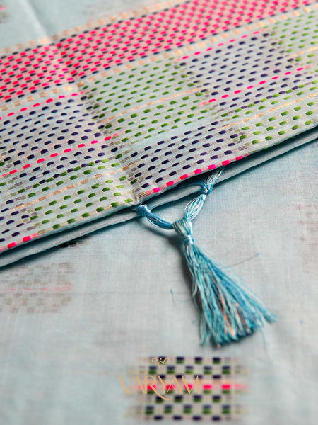 Katha Handloom Blue Saree