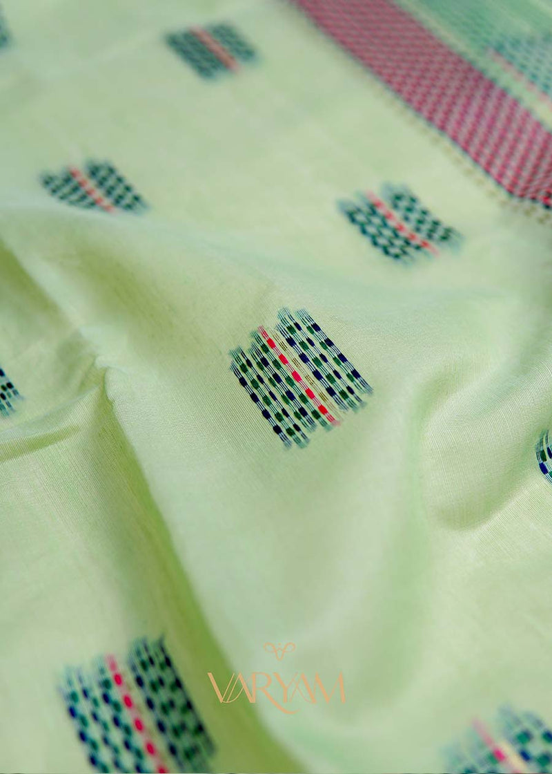 Katha Handloom Green Saree