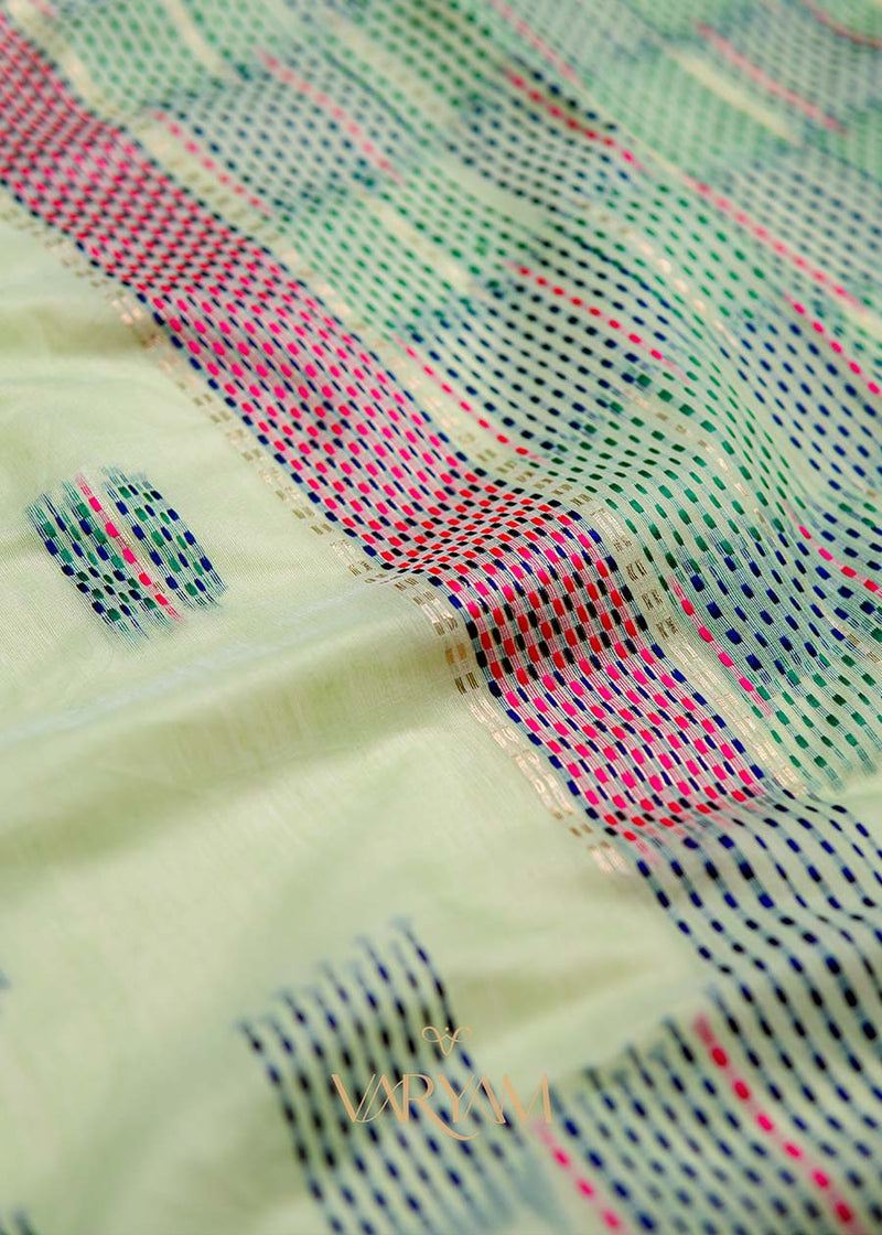 Katha Handloom Green Saree