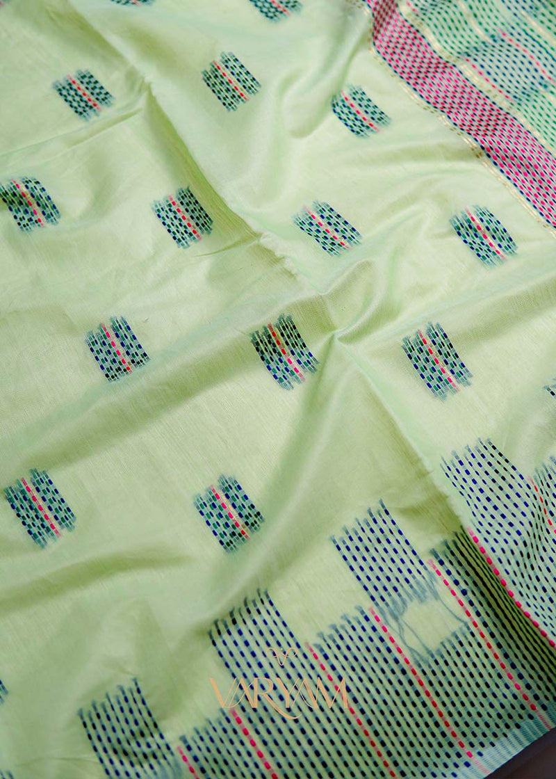 Katha Handloom Green Saree