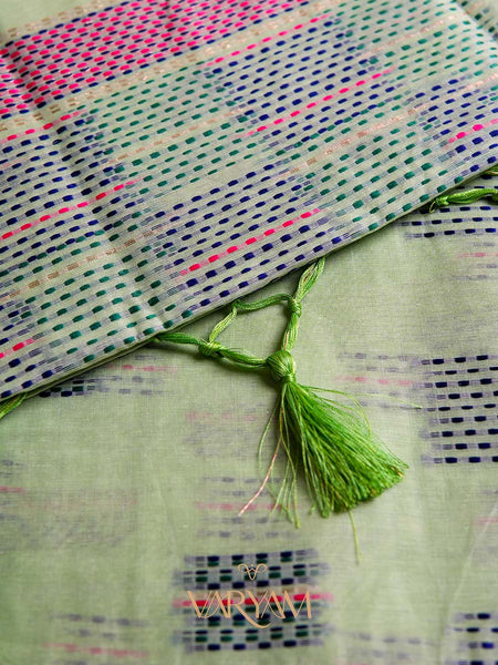 Katha Handloom Green Saree