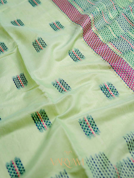 Katha Handloom Green Saree
