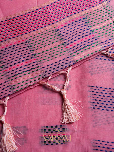 Katha Handloom Pink Saree