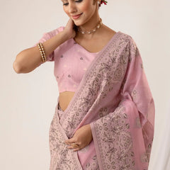 Sindoor Cotton Pink Saree