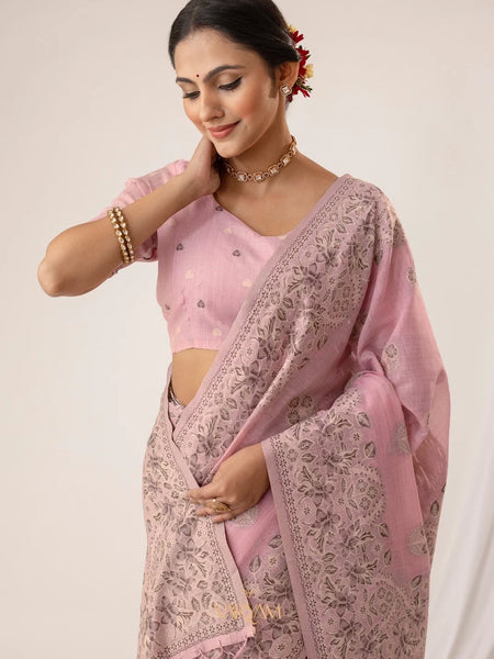 Sindoor Cotton Pink Saree