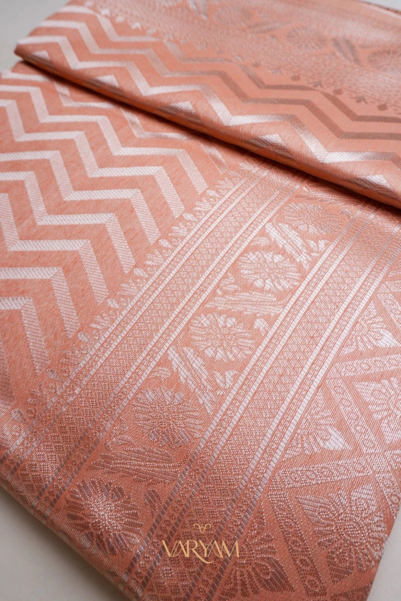 Leeche Cotton Orange Saree