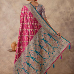 Gadwal Silk Pink Saree