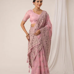 Sindoor Cotton Pink Saree