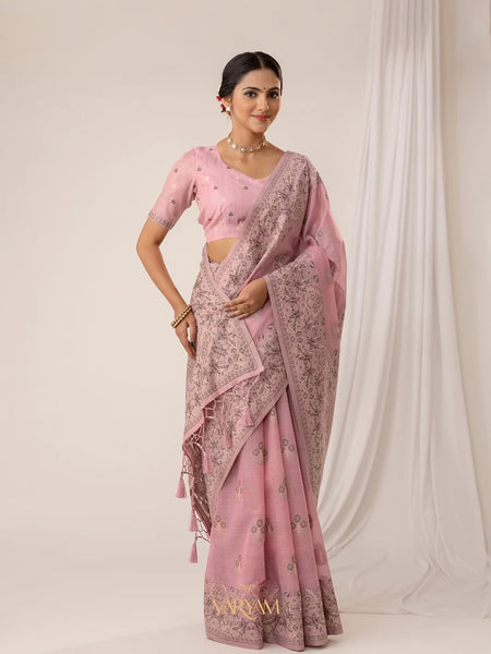 Sindoor Cotton Pink Saree