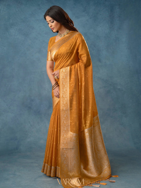Fiona Silk Yellow Saree