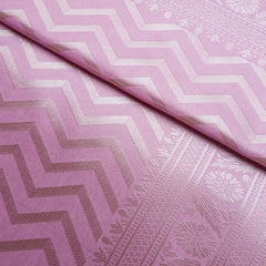 Leeche Cotton Baby Pink Saree