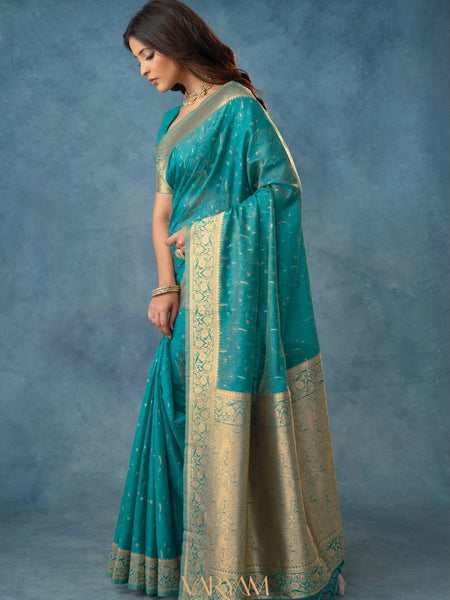 Fiona Silk Teal Saree