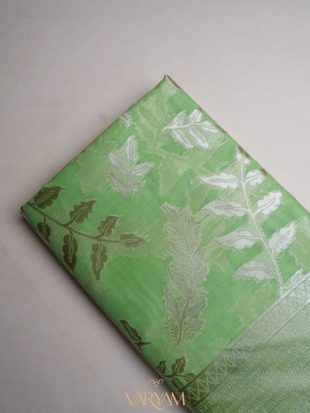 Mango Cotton Green Saree
