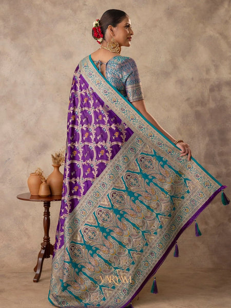 Gadwal Silk Purple Saree