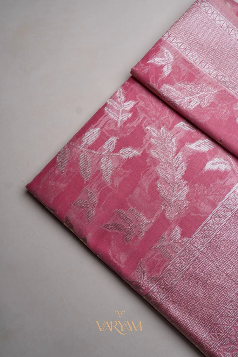 Mango Cotton Pink Saree