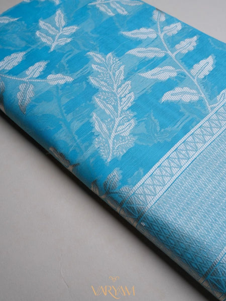 Mango Cotton Blue Saree