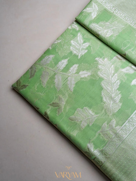 Mango Cotton Green Saree
