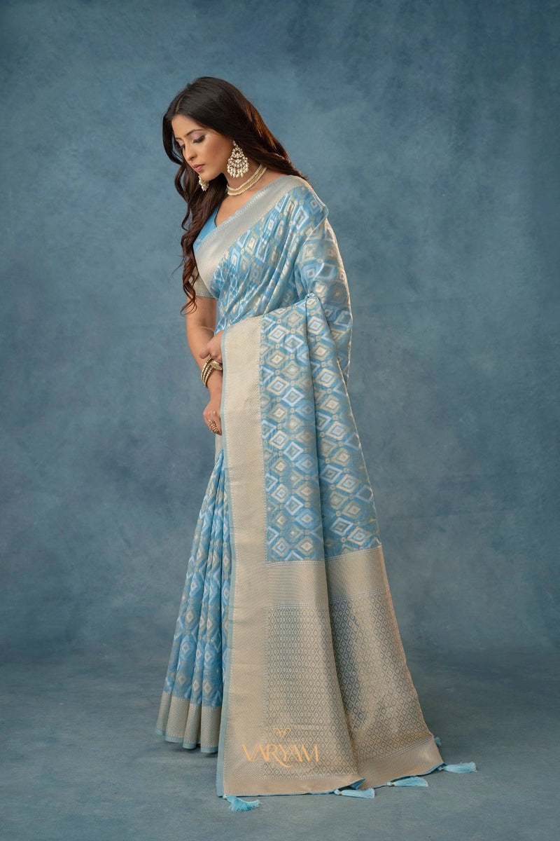 Shahi Cotton Blue Saree
