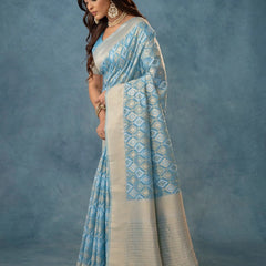 Shahi Cotton Blue Saree