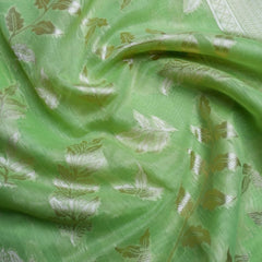 Mango Cotton Green Saree