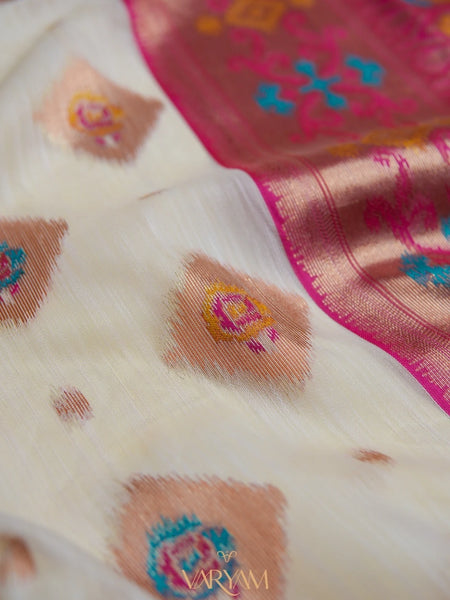 Kalista Linen Ice Pink Saree