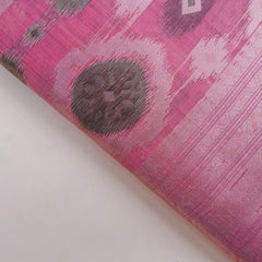 Ikkat Cotton Pink Saree