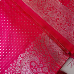 Zari Banarsi Silk Pink Saree