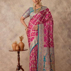 Gadwal Silk Pink Saree
