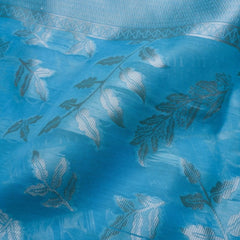 Mango Cotton Blue Saree