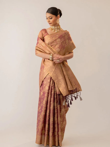 Ivona Silk Purple Saree