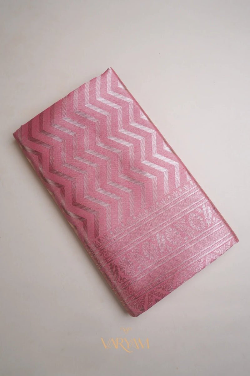 Leeche Cotton Pink Saree
