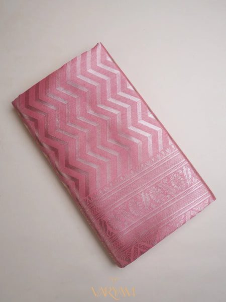 Leeche Cotton Pink Saree