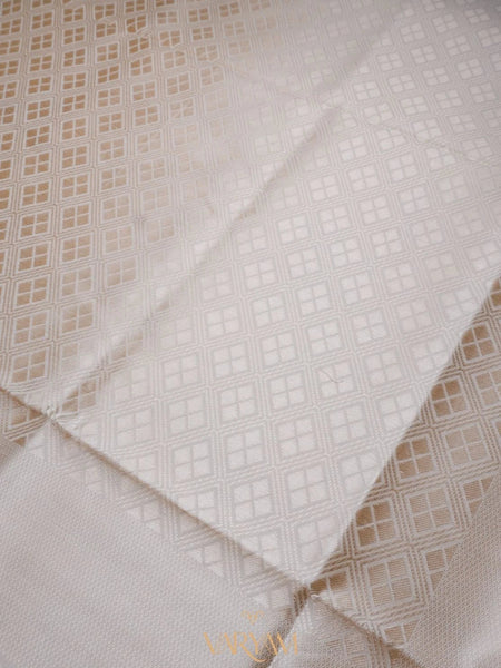 Sanna Cotton Cream Gold Saree