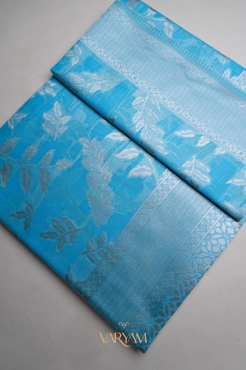 Mango Cotton Blue Saree