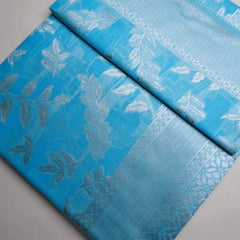 Mango Cotton Blue Saree