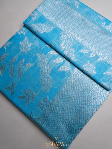 Mango Cotton Blue Saree