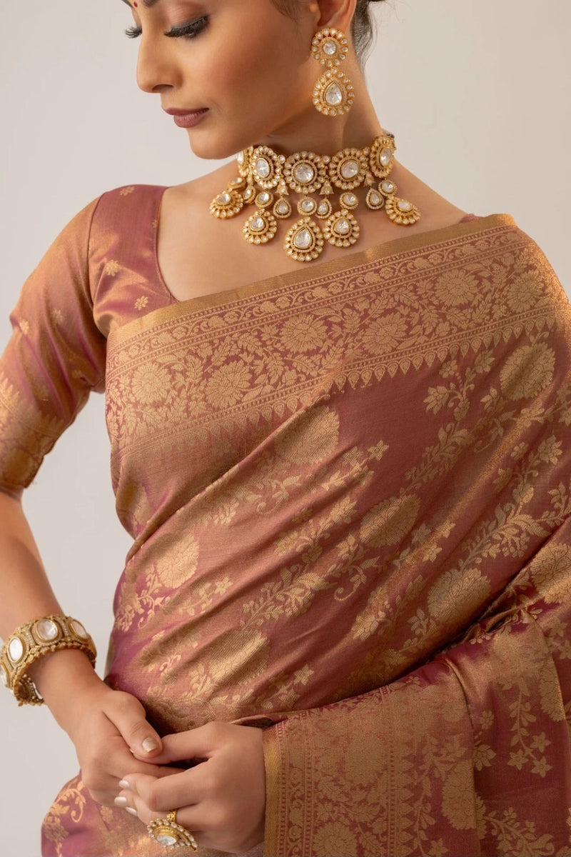 Ivona Silk Purple Saree