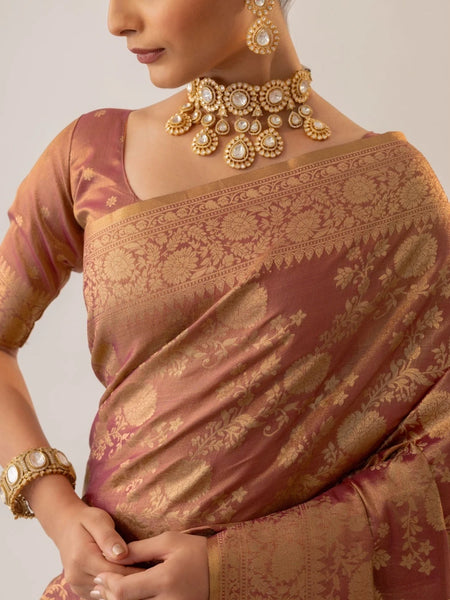 Ivona Silk Purple Saree