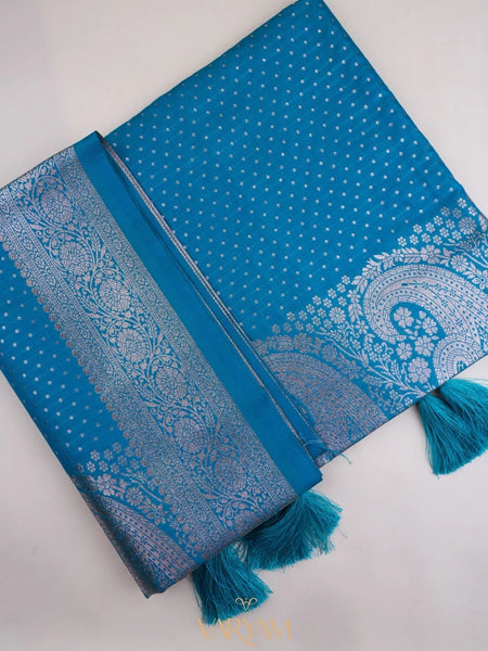 Zari Banarsi Silk Blue Saree