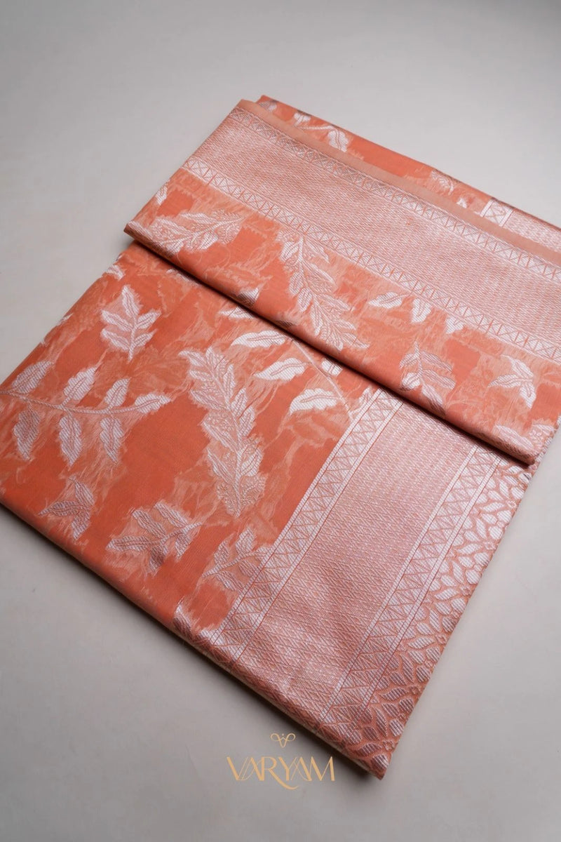 Mango Cotton Orange Saree