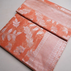 Mango Cotton Orange Saree