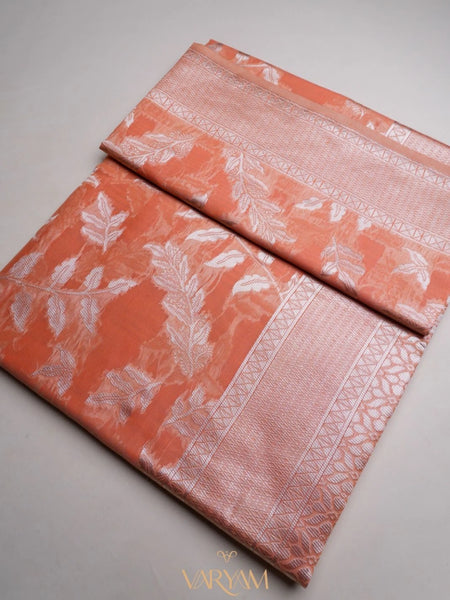 Mango Cotton Orange Saree
