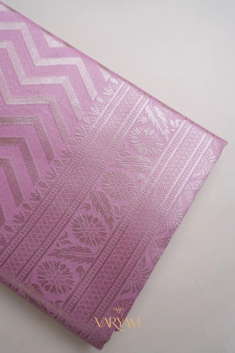 Leeche Cotton Baby Pink Saree
