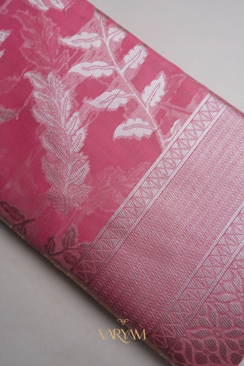 Mango Cotton Pink Saree