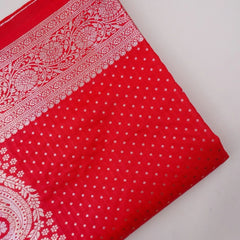 Zari Banarsi Silk Red Saree