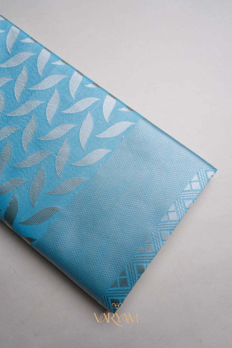 Sanna Cotton Blue Saree